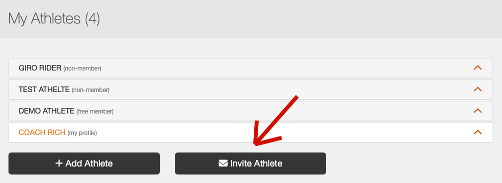 invite athlete